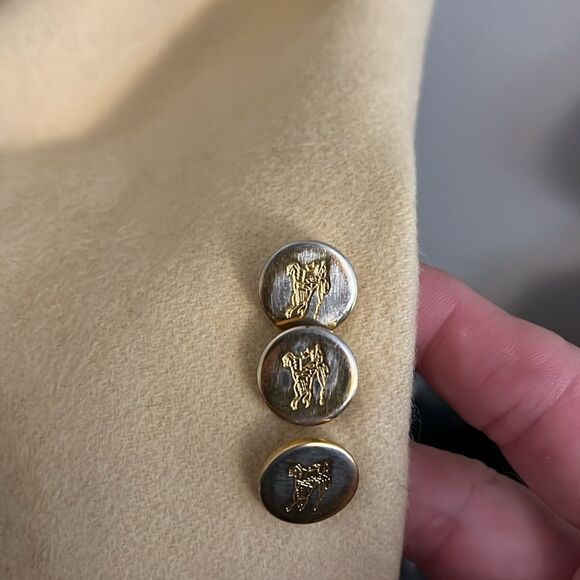 Vintage Burberry’s Yellow Lambswool Zipper Closure Pockets Blazer Jacket - Picture 11 of 14